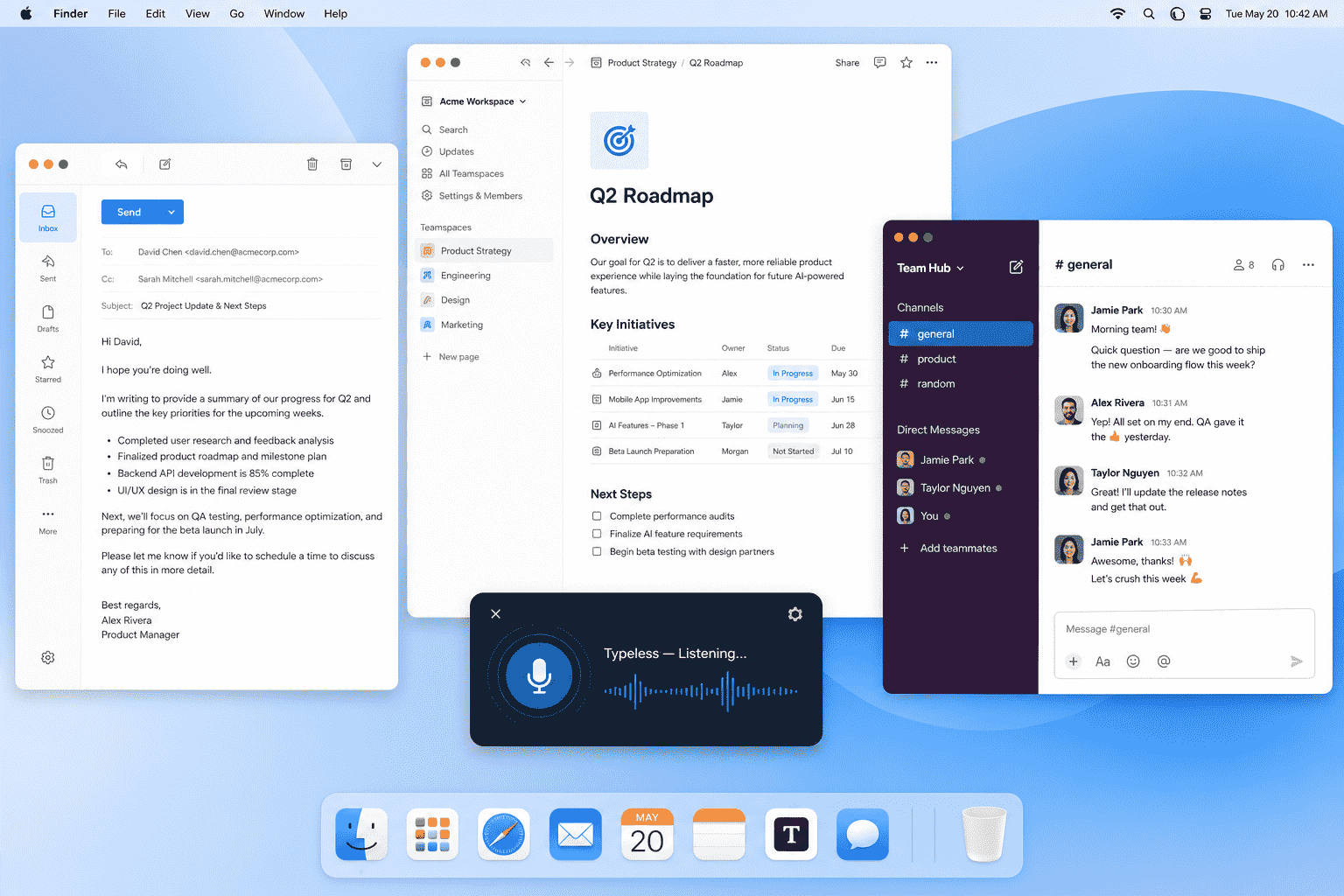 Mac 上的 Typeless AI 语音输入与苹果听写对比，补充图 1